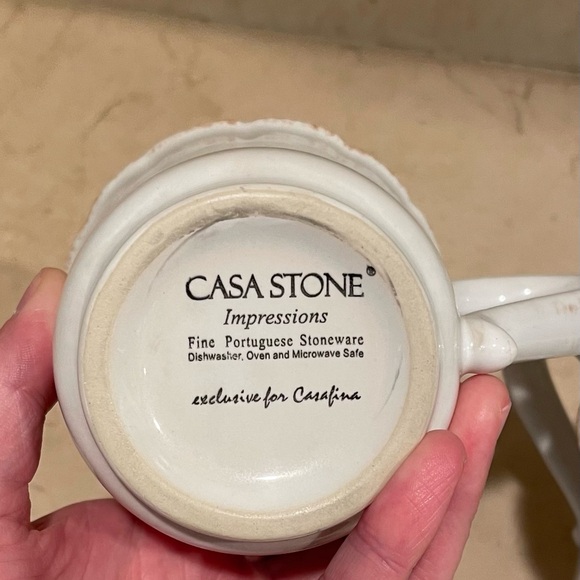 Casafina Impressions Linen White Coffee Mugs - Picture 2 of 9